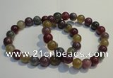 CGB650 7.5 inches 8.5mm - 9mm round natural ruby sapphire bracelet