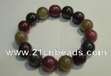 CGB652 7.5 inches 13.5mm - 14mm round natural ruby sapphire bracelet