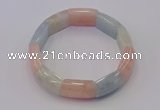 CGB668 7.5 inches 15*20mm morganite gemstone bracelet