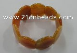 CGB701 8 inches 25*30mm agate gemstone bracelet wholesale