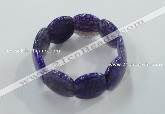 CGB702 8 inches 25*30mm agate gemstone bracelet wholesale