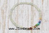 CGB7040 7 chakra 4mm New jade beaded meditation yoga bracelets