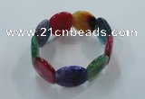 CGB705 8 inches 25*30mm agate gemstone bracelet wholesale