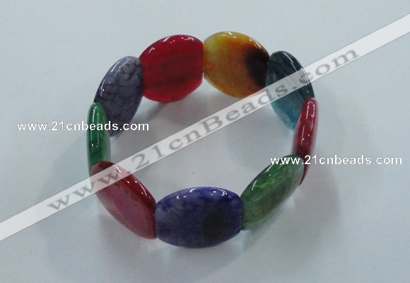 CGB705 8 inches 25*30mm agate gemstone bracelet wholesale