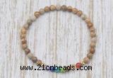 CGB7071 7 chakra 4mm picture jasper beaded meditation yoga bracelets