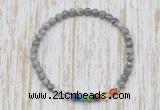 CGB7072 7 chakra 4mm grey picture jasper beaded meditation yoga bracelets