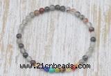 CGB7077 7 chakra 4mm blood jasper beaded meditation yoga bracelets