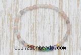 CGB7103 7 chakra 4mm rainbow moonstone beaded meditation yoga bracelets