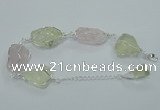 CGB716 8 inches 15*20mm - 20*28mm nuggets mixed quartz bracelets