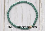 CGB7216 4mm tiny malachite beaded meditation yoga bracelets