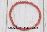 CGB7232 4mm tiny red agate beaded meditation yoga bracelets