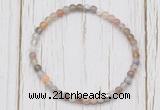 CGB7235 4mm tiny Botswana agate beaded meditation yoga bracelets