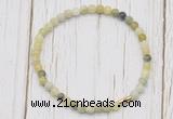 CGB7241 4mm tiny flower jade beaded meditation yoga bracelets