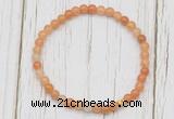 CGB7247 4mm tiny red aventurine beaded meditation yoga bracelets