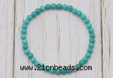 CGB7254 4mm tiny turquoise beaded meditation yoga bracelets