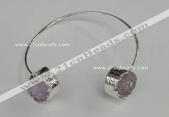 CGB727 15mm coin druzy agate gemstone bangles wholesale