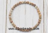 CGB7271 4mm tiny picture jasper beaded meditation yoga bracelets