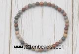 CGB7280 4mm tiny polychrome jasper beaded meditation yoga bracelets