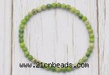 CGB7282 4mm tiny sea sediment jasper beaded meditation yoga bracelets
