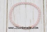 CGB7293 4mm tiny pink morganite beaded meditation yoga bracelets