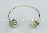 CGB734 15mm coin druzy agate gemstone bangles wholesale