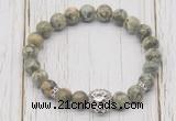 CGB7396 8mm rhyolite bracelet with lion head for men or women