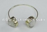 CGB742 20mm coin druzy agate gemstone bangles wholesale