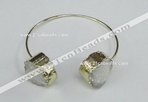 CGB742 20mm coin druzy agate gemstone bangles wholesale