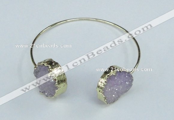 CGB743 20mm coin druzy agate gemstone bangles wholesale