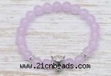 CGB7472 8mm candy jade bracelet with leopard head for men or women