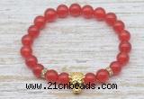 CGB7476 8mm candy jade bracelet with tiger head for men or women