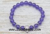 CGB7477 8mm candy jade bracelet with tiger head for men or women