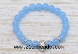 CGB7478 8mm candy jade bracelet with tiger head for men or women