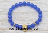 CGB7480 8mm candy jade bracelet with tiger head for men or women