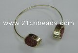 CGB749 13*18mm - 15*20mm teardrop druzy agate gemstone bangles