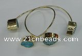 CGB750 13*18mm - 15*20mm teardrop druzy agate gemstone bangles