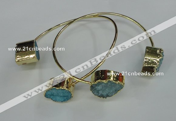 CGB750 13*18mm - 15*20mm teardrop druzy agate gemstone bangles