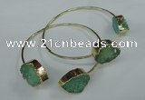 CGB751 13*18mm - 15*20mm teardrop druzy agate gemstone bangles