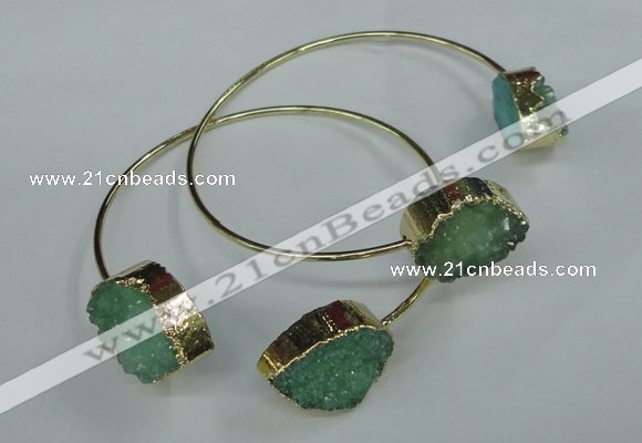 CGB751 13*18mm - 15*20mm teardrop druzy agate gemstone bangles