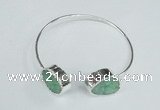 CGB761 13*18mm - 15*20mm oval druzy agate gemstone bangles