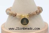 CGB7757 8mm picture jasper bead with luckly charm bracelets