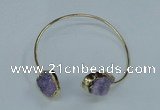 CGB776 13*18mm - 15*20mm freeform druzy agate gemstone bangles