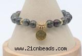 CGB7766 8mm dragon blood jasper bead with luckly charm bracelets