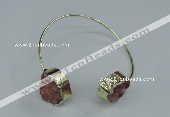 CGB777 13*18mm - 15*20mm freeform druzy agate gemstone bangles