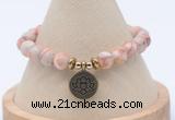CGB7771 8mm red net jasper bead with luckly charm bracelets