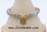 CGB7774 8mm serpentine jasper bead with luckly charm bracelets