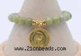 CGB7779 8mm China jade bead with luckly charm bracelets