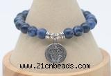 CGB7816 8mm sodalite bead with luckly charm bracelets wholesale