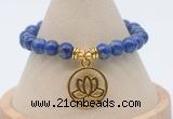 CGB7818 8mm lapis lazuli bead with luckly charm bracelets