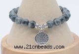 CGB7822 8mm eagle eye jasper bead with luckly charm bracelets